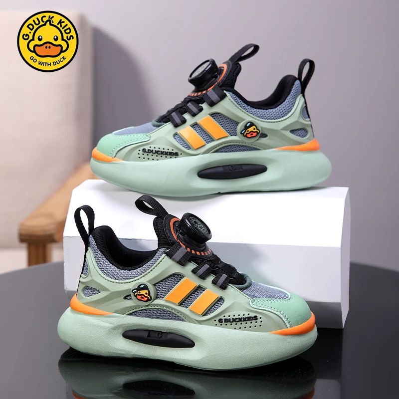 G.DUCK小黄鸭儿童鞋2024春秋新款双网男童鞋小女孩透气百搭休闲鞋