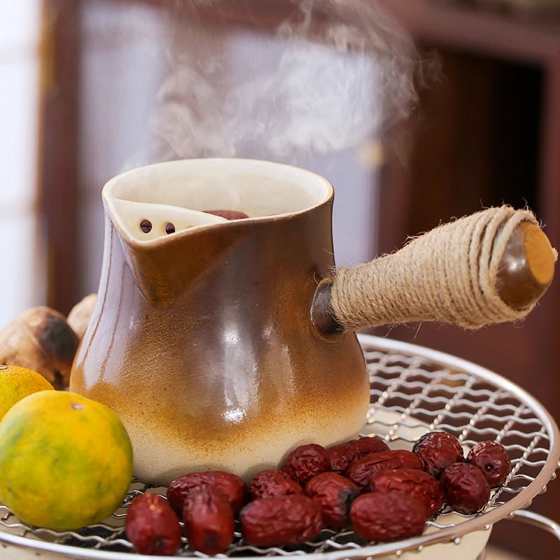 围炉煮茶罐罐奶茶壶家用室内烤奶茶罐陶壶煮茶器茶壶单壶炭炉全套
