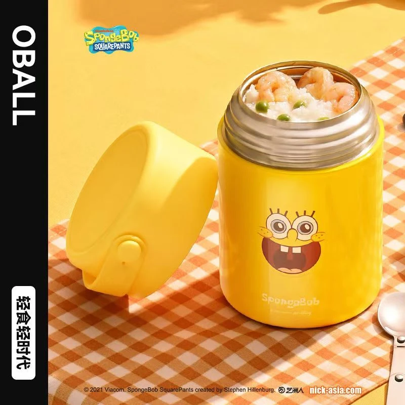 【佳佳】oball海绵宝宝系列焖烧杯可爱高颜值家用316大容量便携