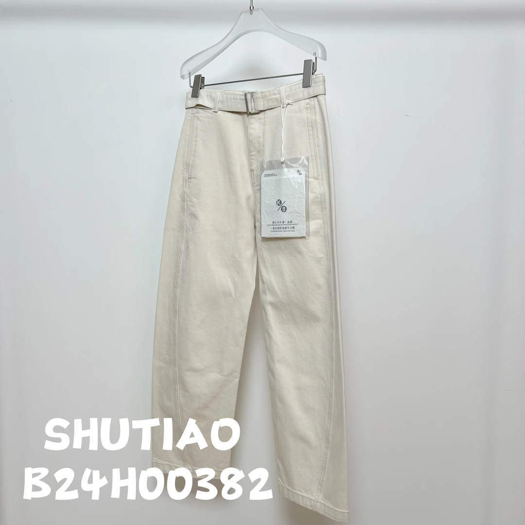 【SHUTIAO】2024秋冬:新款小众设计款牛仔裤B24H00382