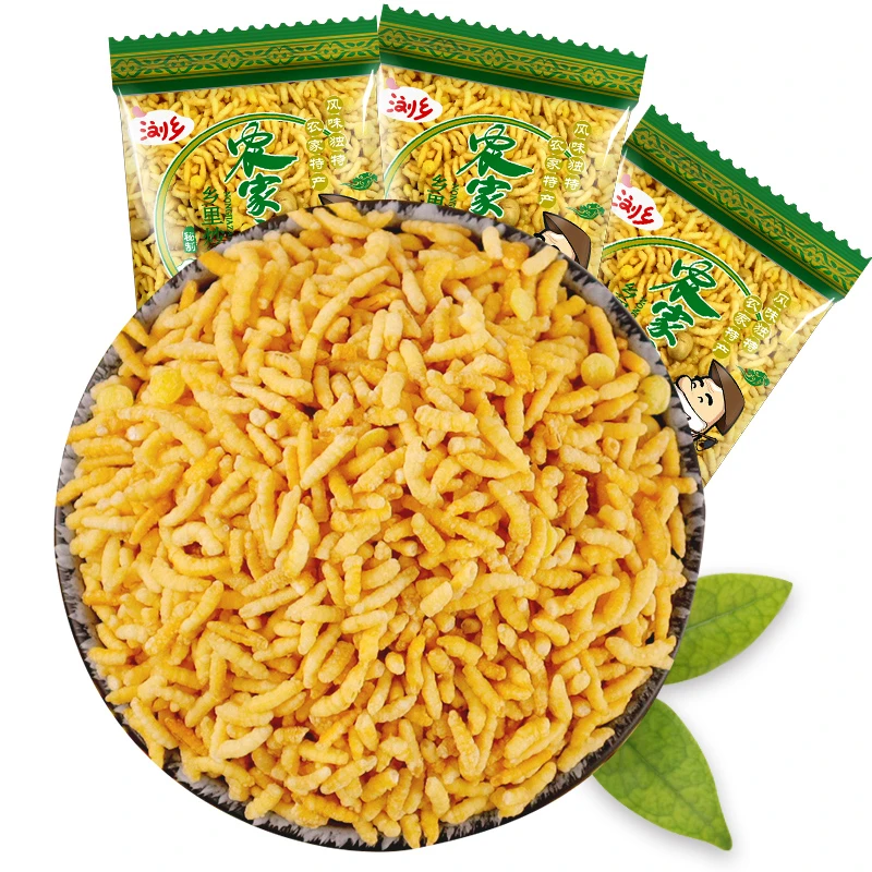 湖南特产浏乡炒米农家杂粮即食年货糯米咸味休闲小吃咸香零食散装