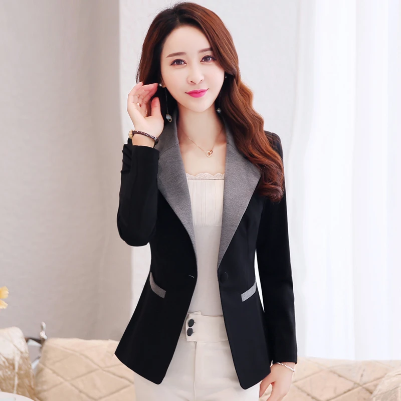 2025秋装新款长袖小西服女韩版修身休闲小个子西装女短款外套上衣
