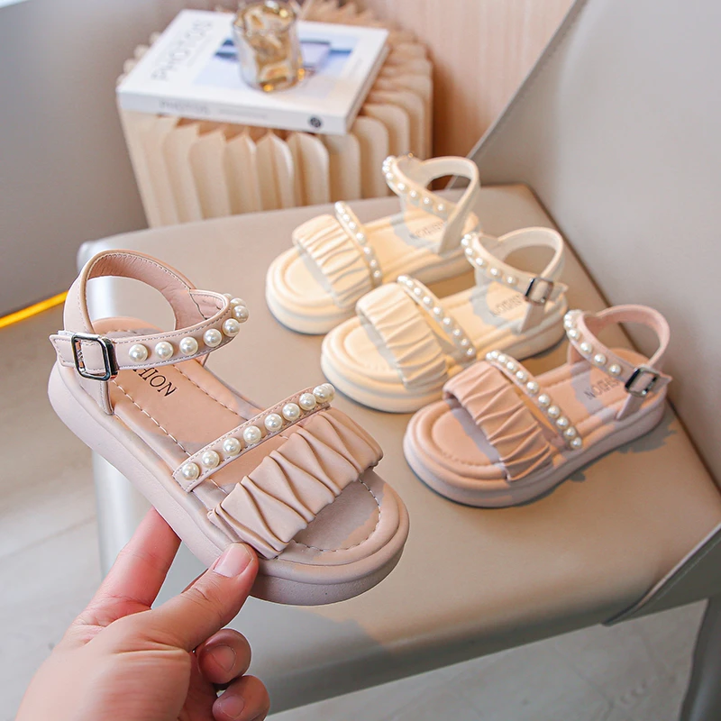 女童凉鞋2024夏季新款中大童软底时尚单鞋小女孩洋气公主沙滩鞋子