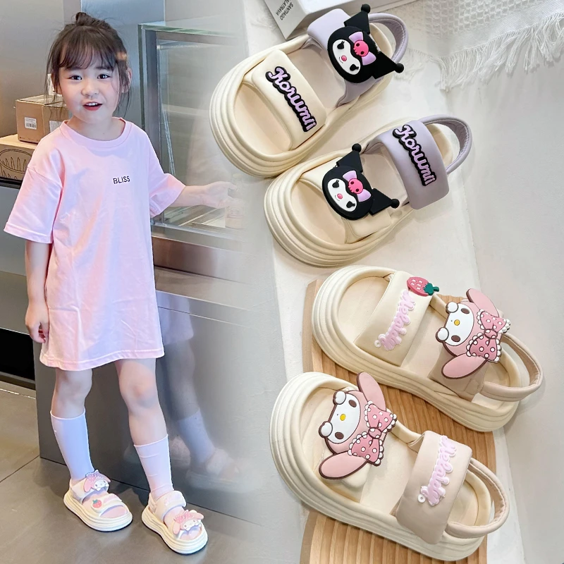 卡通凉鞋女童时尚儿童公主鞋夏款2024新款软底女孩宝宝沙滩可爱风