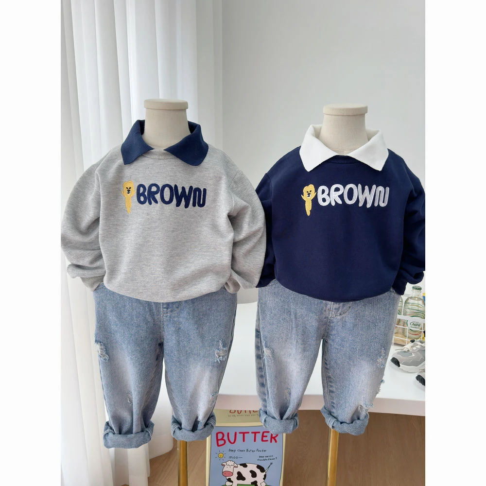 男童春装卫衣2023新款儿童韩版休闲POLO衫宝宝卡通帅气春秋季上衣