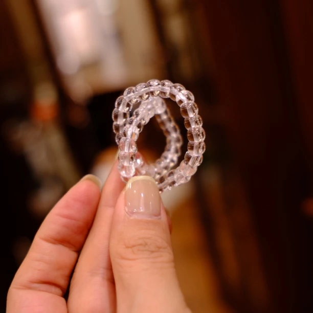 白水晶大肠 6毫米纯天然水晶手链