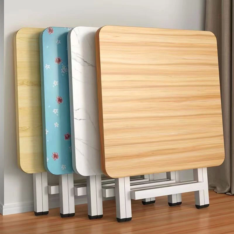 可折叠餐桌家用户型简易圆桌摆摊吃饭方桌小桌子长方形户外便携