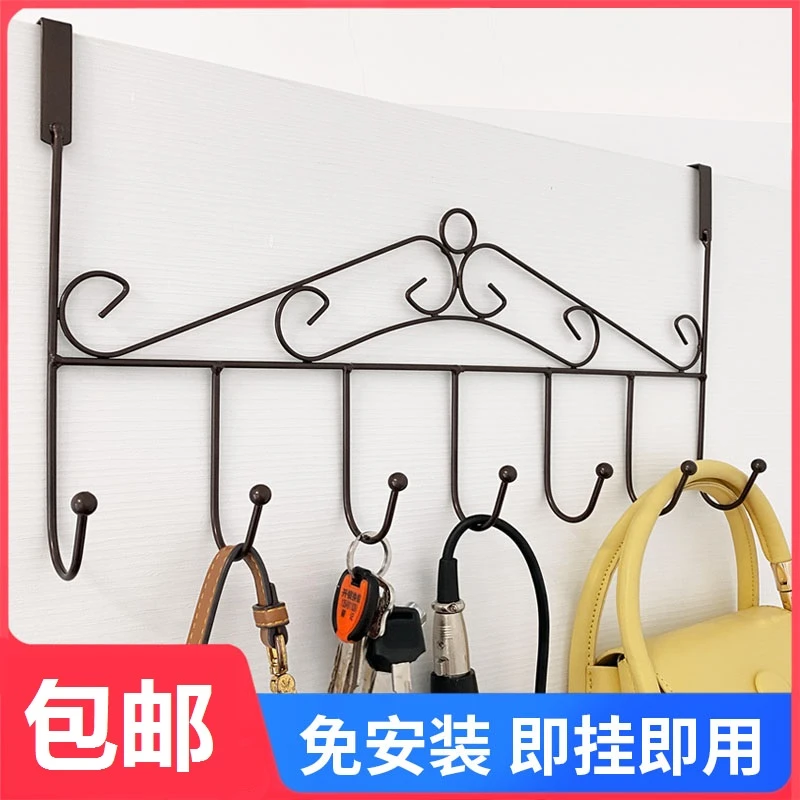 无痕免钉门后挂钩置物架挂衣钩创意浴室厨房钩子衣服挂衣架