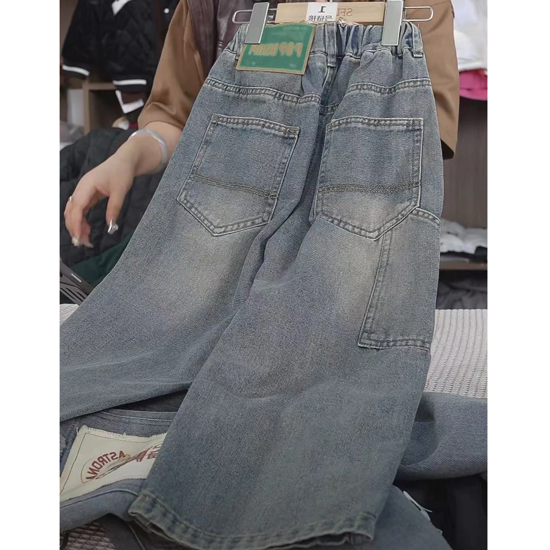 407220《现》小涵家玲姐优选韩版儿童时尚洋气百搭休闲牛仔裤