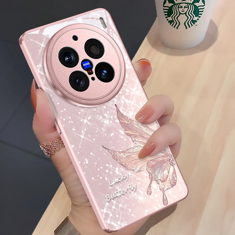 爆款蝴蝶适用vivo x200新款手机壳高级感x100s高端ins防摔pro奢华