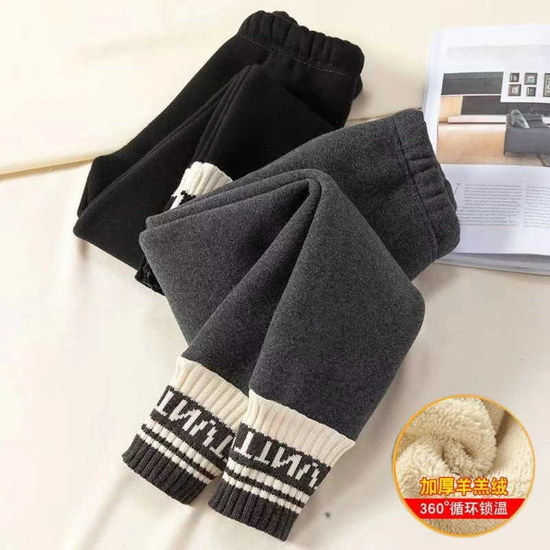 女童加绒打底裤儿童加厚秋冬装外穿洋气女宝宝棉裤一体绒裤子女孩