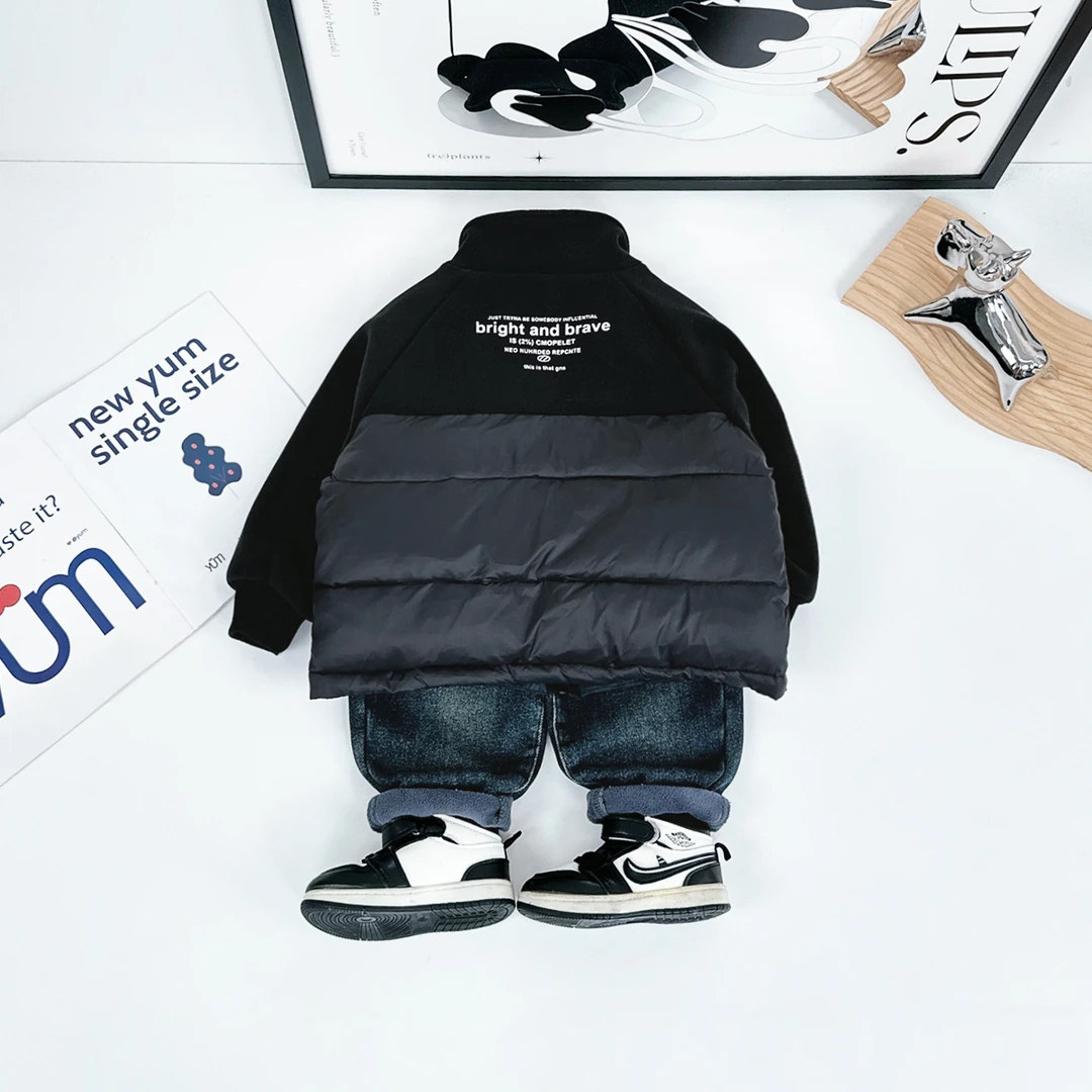 儿童棉服男童冬款加厚棉衣2024新款冬装 D-FB24261