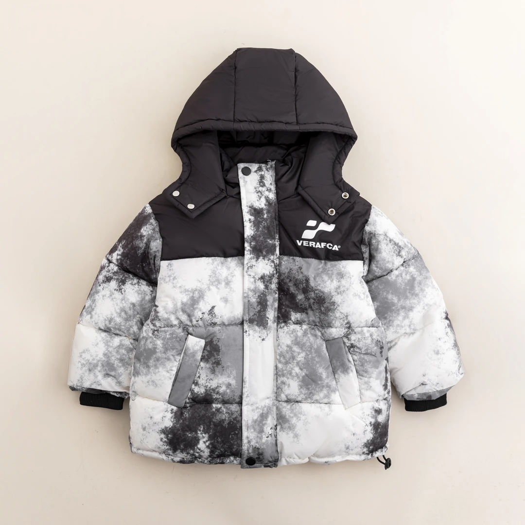 儿童冬款棉服男童潮酷加绒夹克派克服2024新款BD9180华子童装