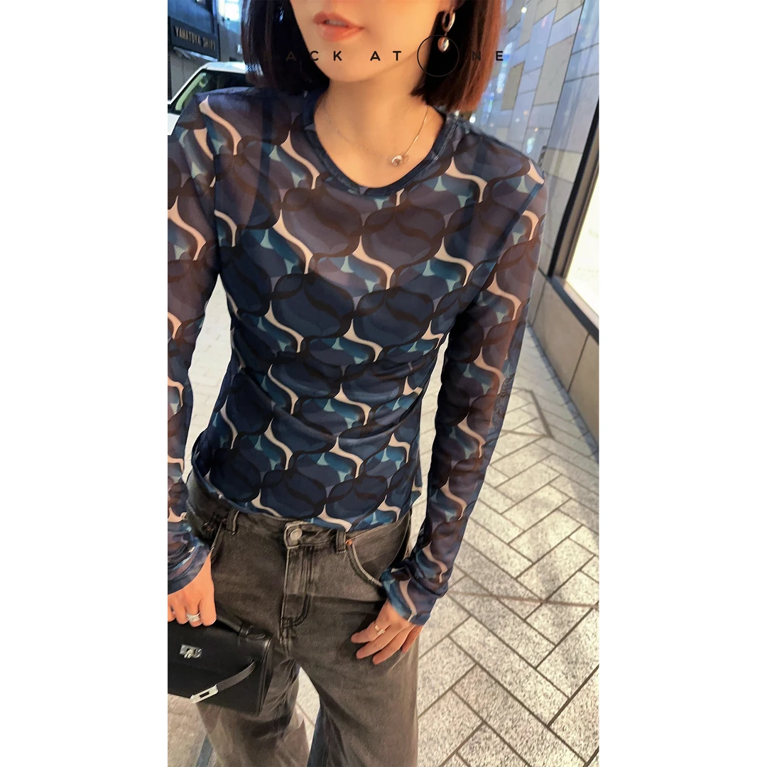 BackAtOne “幻觉”DV*n艺术印花凉爽透气网纱打底 BES-1AB084L-C