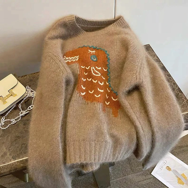 慵懒风复古洋气减龄软糯针织衫2025秋冬季穿搭女装小个子显瘦毛衣