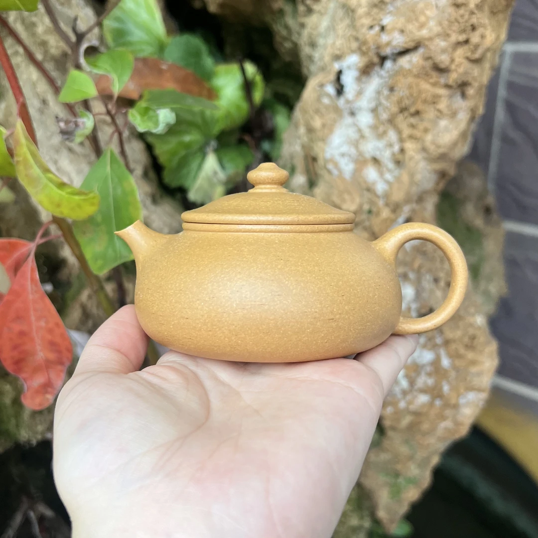 全手工黄金段寒江壶150cc（内推双层盖）