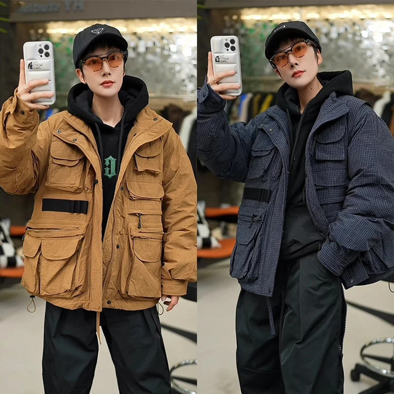 1022 【90白鸭绒】冬季情侣款加厚保暖时尚长袖羽绒服 W027-1633