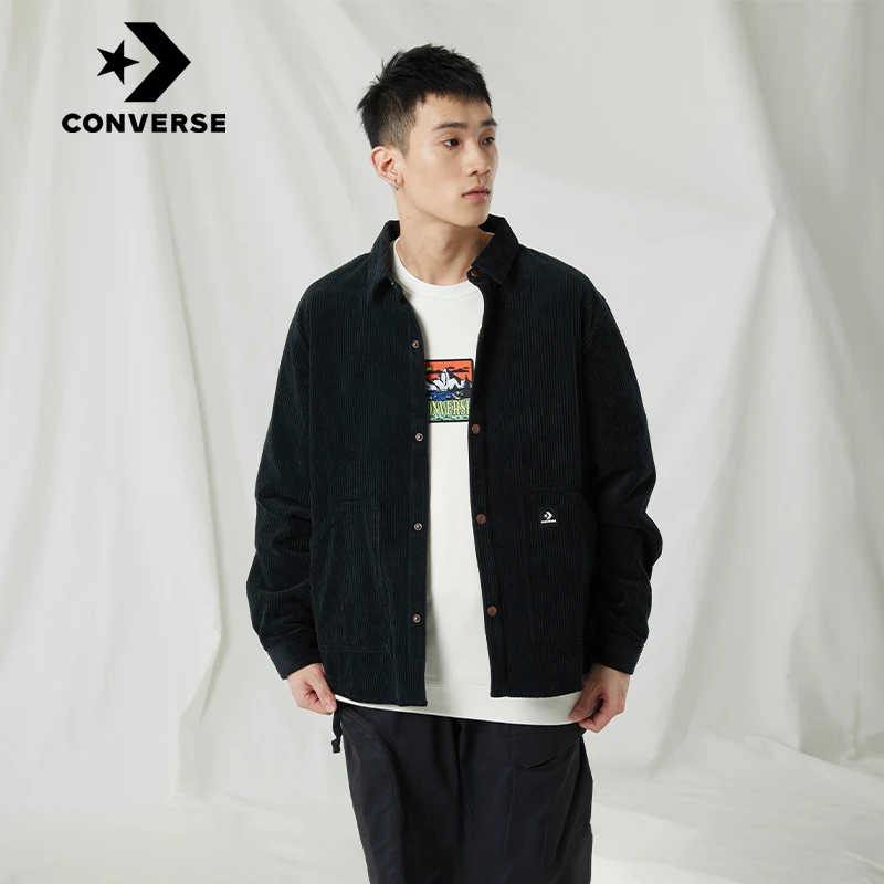 CONVERSE匡威官方 秋季男灯芯绒翻领衬衫外套工装长袖10024006