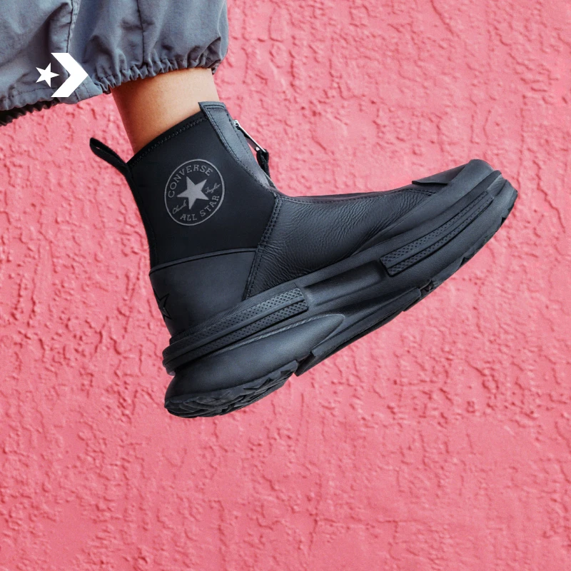 匡威RSLChelseaCX黑武士夹心厚底靴黑色CONVERSE A04697C