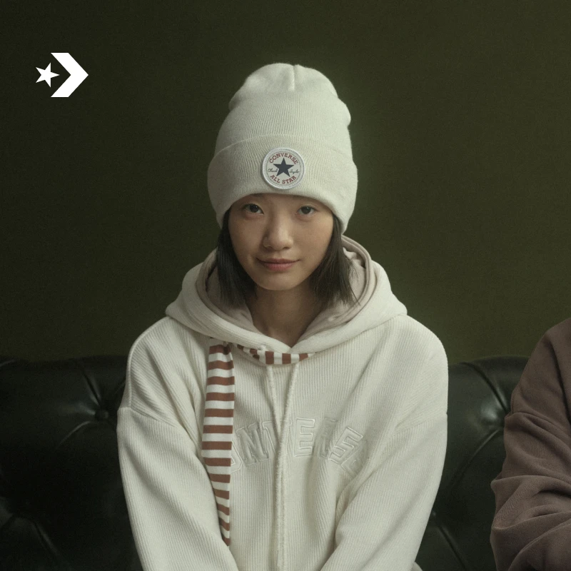 匡威男女经典星星贴片翻边针织帽CONVERSE 10022137