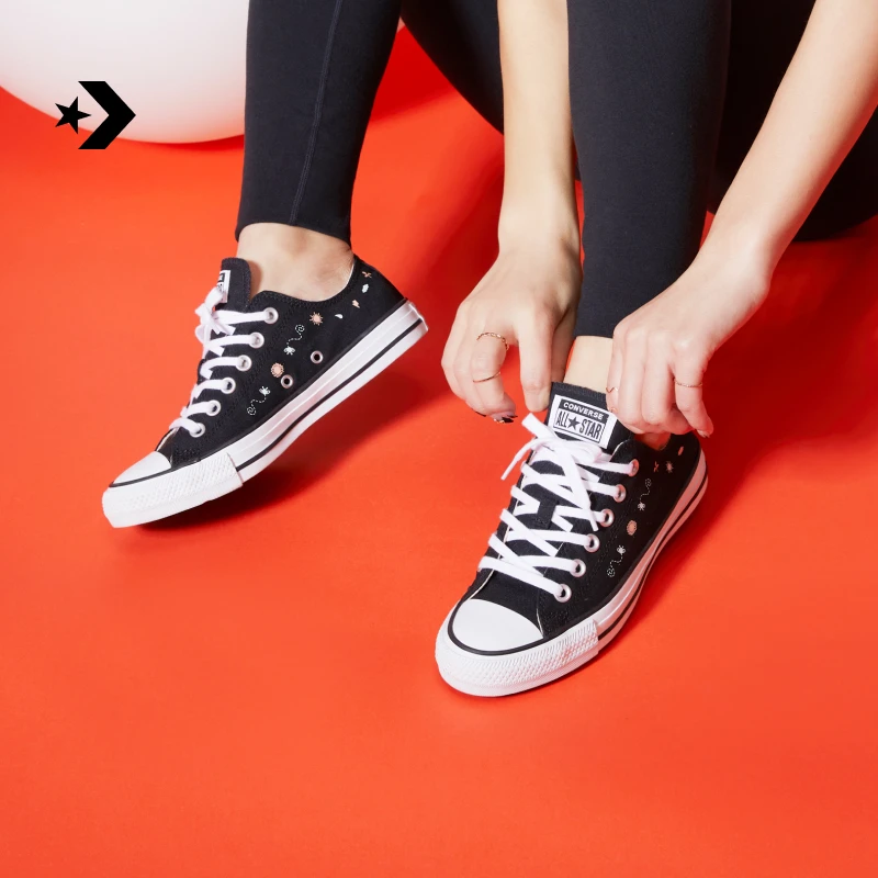 CONVERSE匡威官方 All Star男女花卉运动休闲低帮帆布鞋A03520C