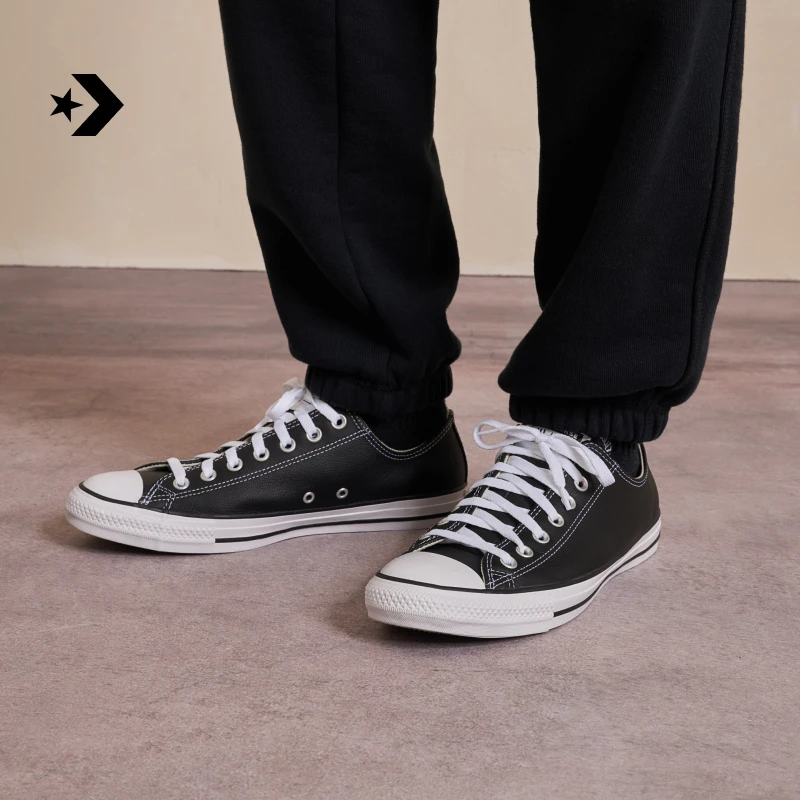 CONVERSE匡威官方All Star经典皮质低帮休闲鞋运动板鞋132174C