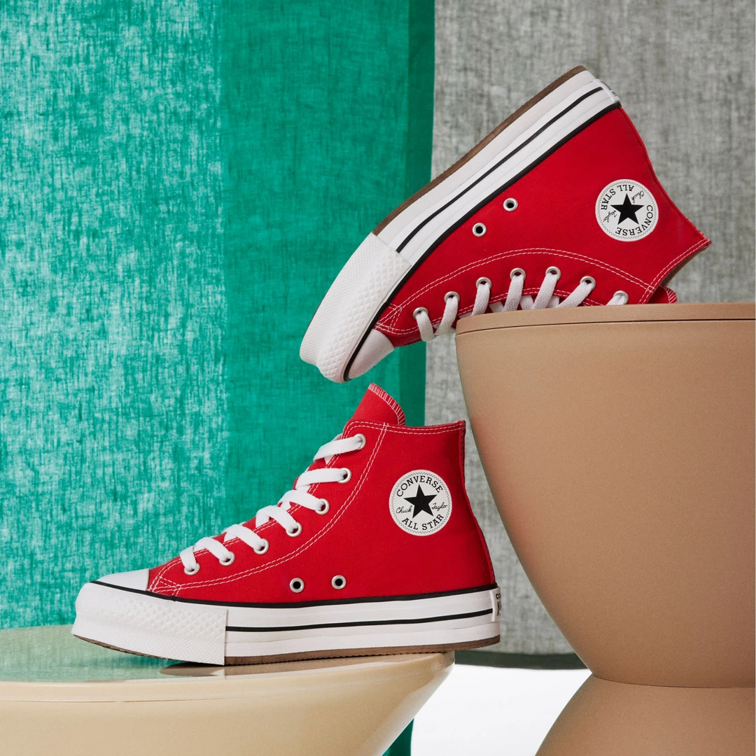 【流光风】匡威AllStarEVALift圣诞休闲运动鞋红色A08425C