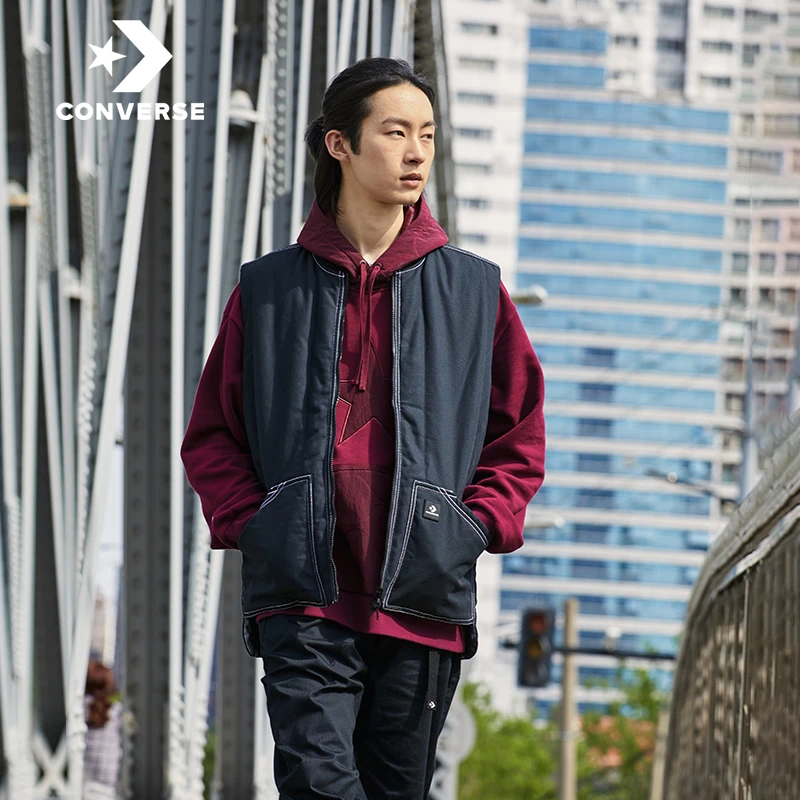 CONVERSE匡威官方 秋冬新款男印花晕染感双面穿马甲背心10023762