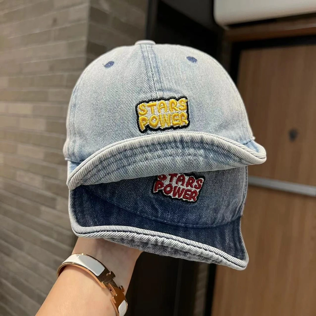 儿童帽子春秋复古牛仔帽婴幼儿韩版软檐棒球帽夏天男女宝宝遮阳帽
