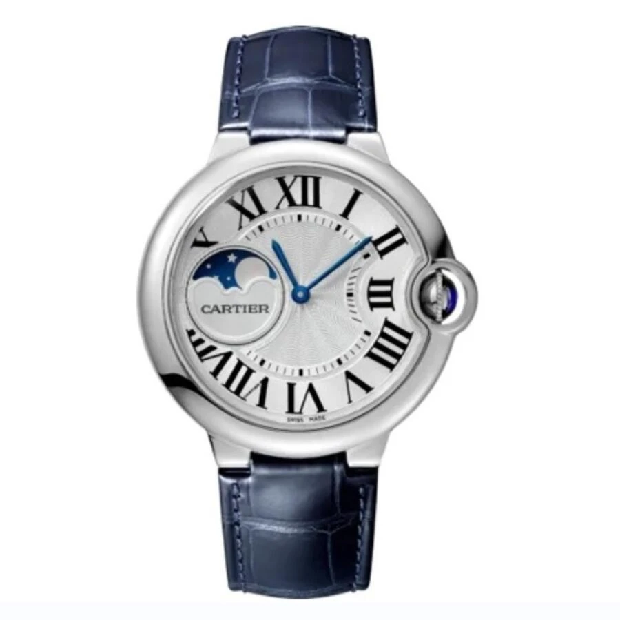99新 Cartier/卡地亚 蓝气球WSBB0029 月相 白盘37mm机械21年全套