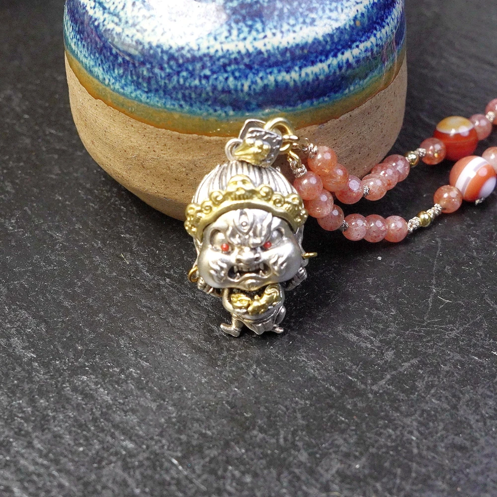 吊坠925银 黑CC立体高品质吊坠 赠加链 硬挺不变形