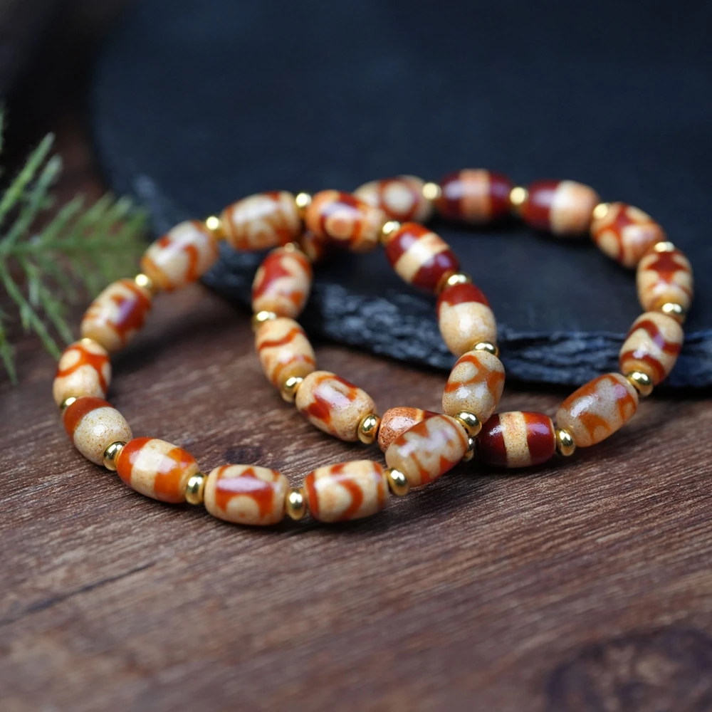 【小周全】色达红肉珠珠多宝手链 S054 多样性发一