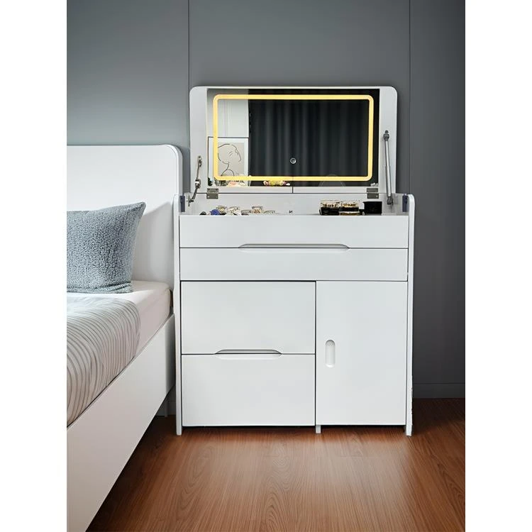 全实木主卧室梳妆台多功能化妆台床头柜化妆台一体小型梳妆台爆款