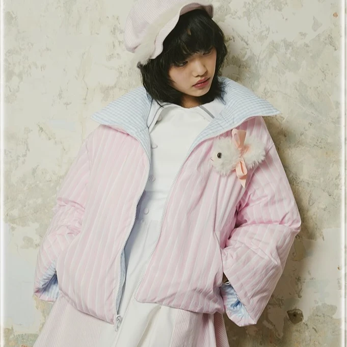 【数字小游戏自播】礼物商店 米白蓝两面百搭绒毛毛挎包腋下包