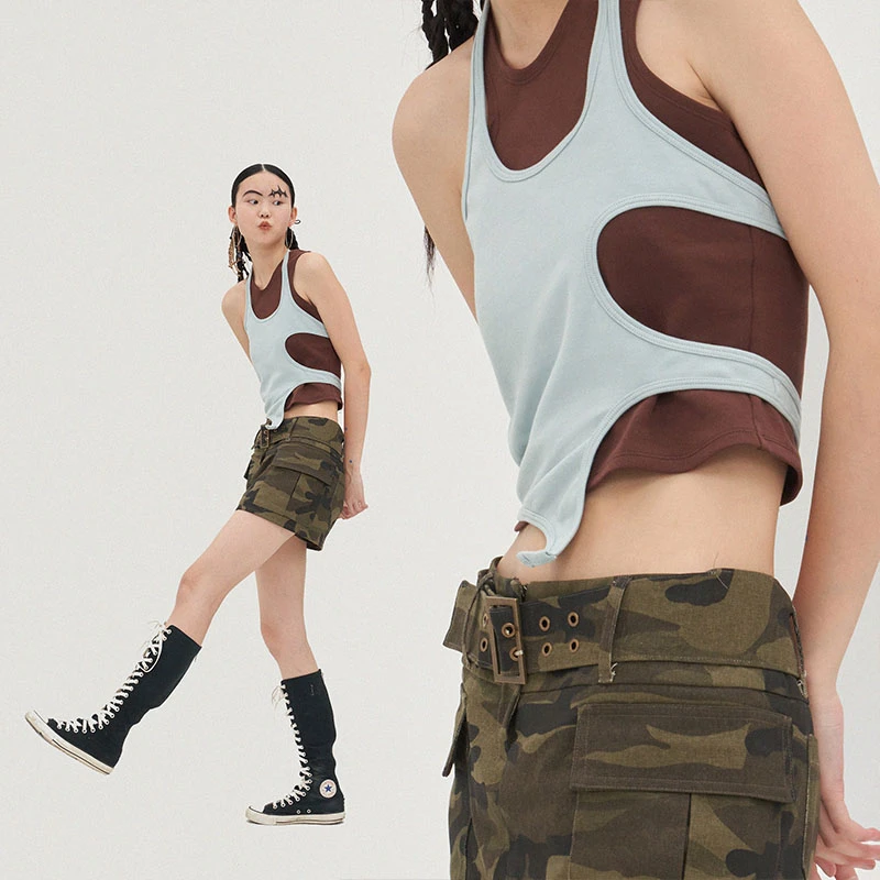 【自播】 Oinkoink | 镂空吊带两件套 造型感 可分开搭配！