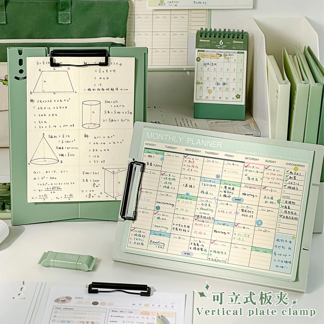 学生可立式板夹A4文件夹学生专用夹板写字板垫板高颜值考试垫板