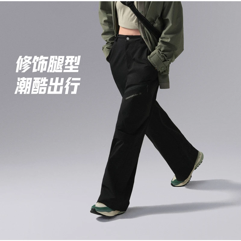 R李宁CF溯女子直筒运动长裤AYKU724