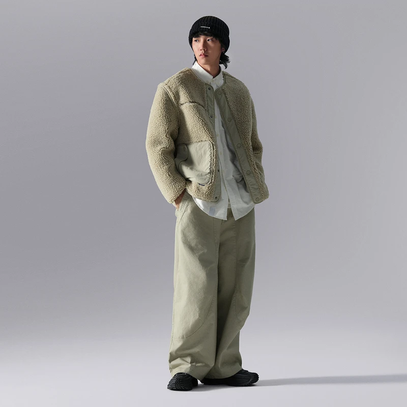 李宁2024新品CF溯男子直筒宽松休闲长裤AKXU521