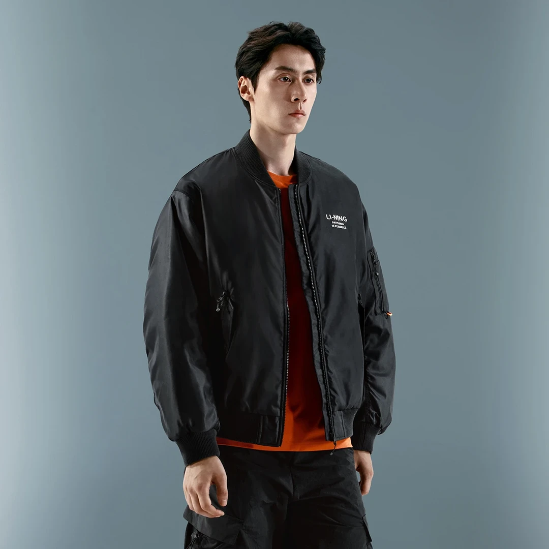 【2024新品】李宁运动溯之东方秀款休闲松短棉服保暖AJMU185