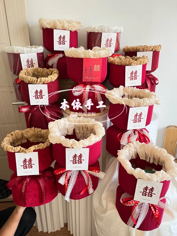 免包装订婚结婚花壳鲜花永生早生贵子可用