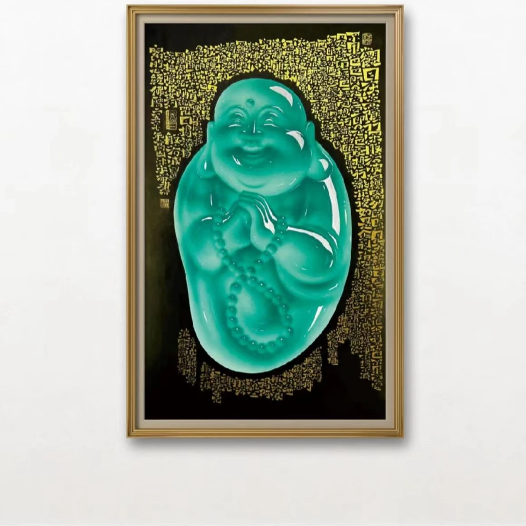 国家画院馆藏-故宫名家高山1-手绘真迹《玉佛》