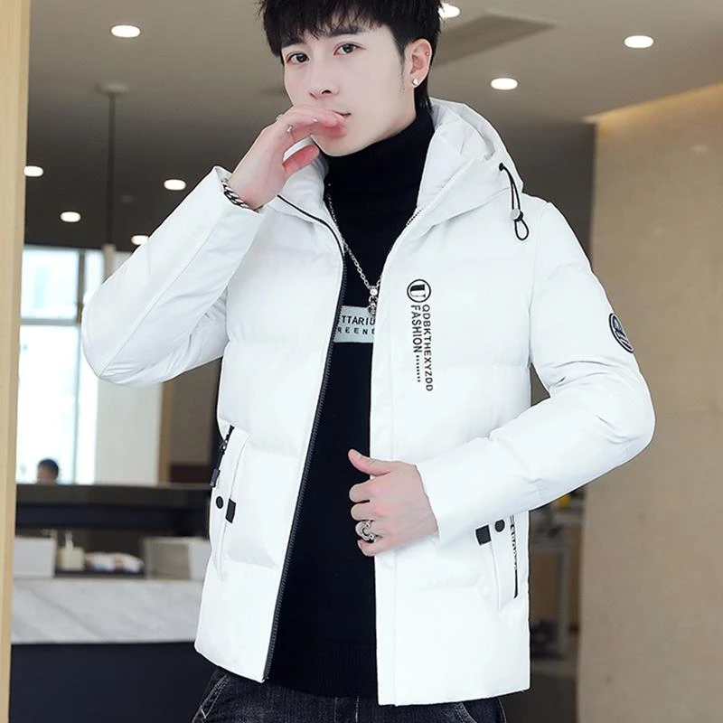 棉服男加厚秋冬季青少年潮流短款连帽二棉外套高中生痞帅潮牌棉衣