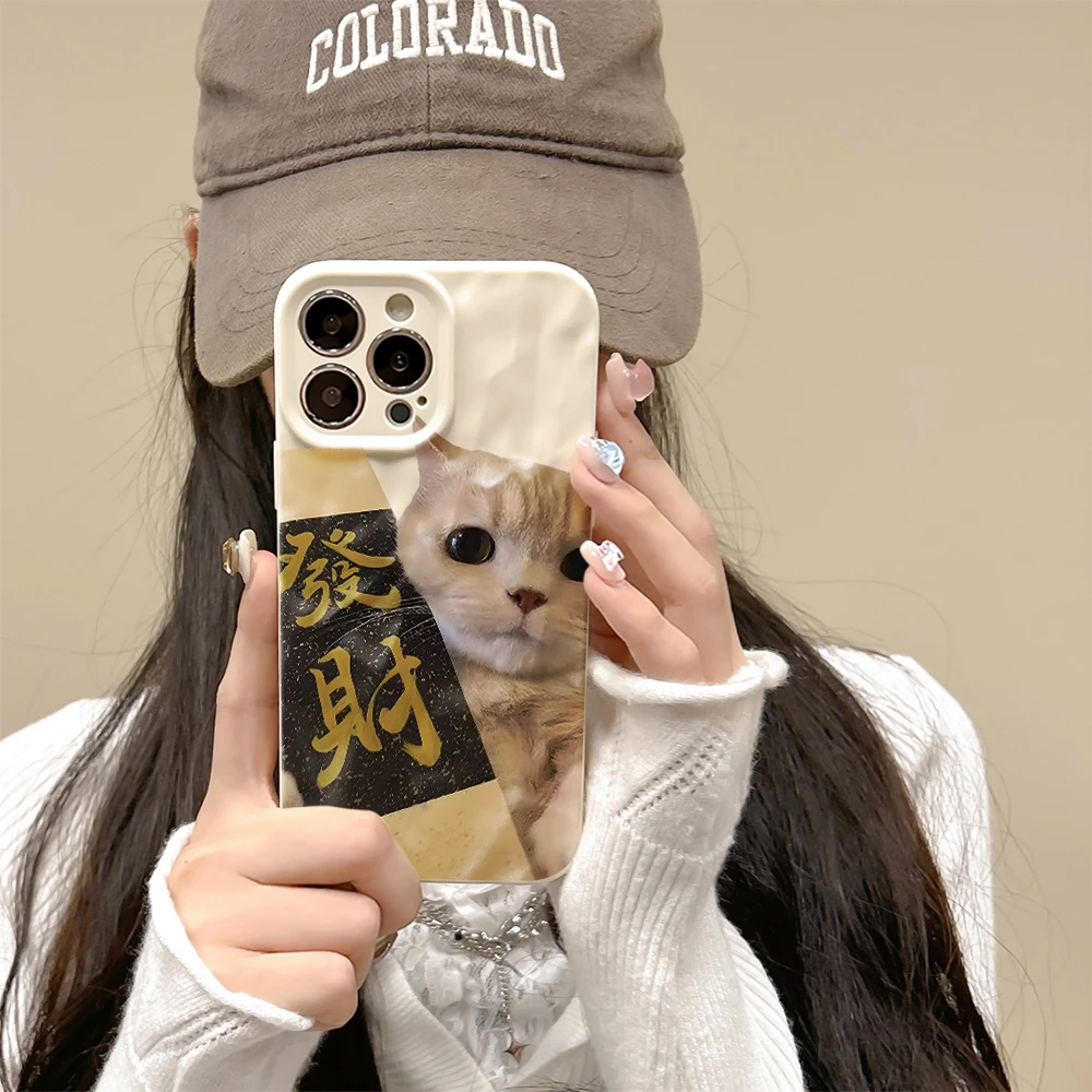 发财小猫适用iPhone苹果11pro手机壳A1864高端11/12pro/xs卡通潮
