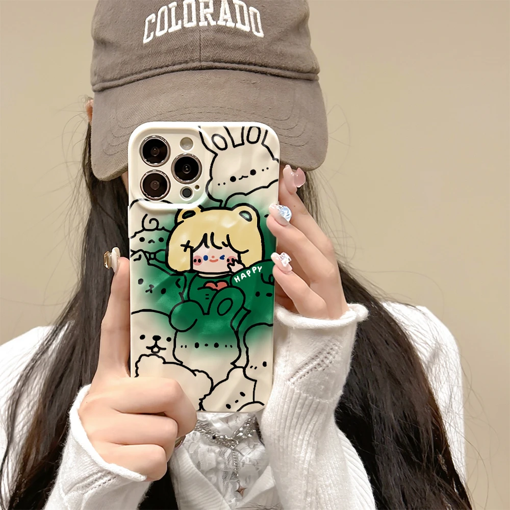 人群女孩适用iPhone苹果11pro手机壳A1864潮牌14pro/13/13promax