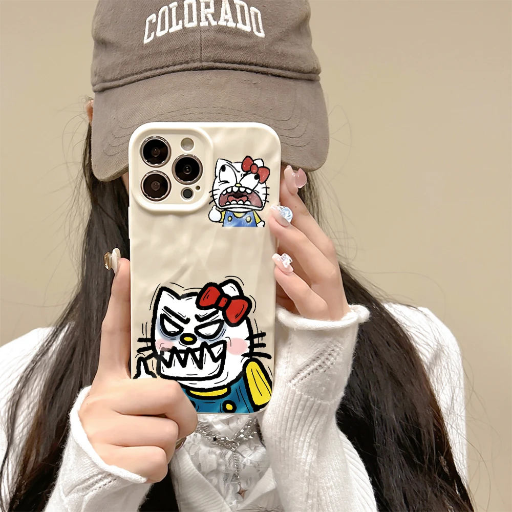 搞怪凯蒂猫LY适用iPhone苹果14promax手机壳14pro/12promax/12pro