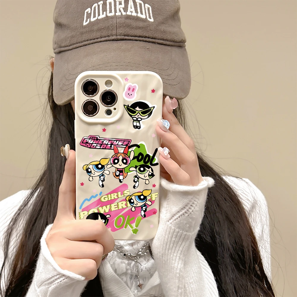 XZY创意彩色飞天小女警适用iPhone苹果12promax手机壳A1864网红潮
