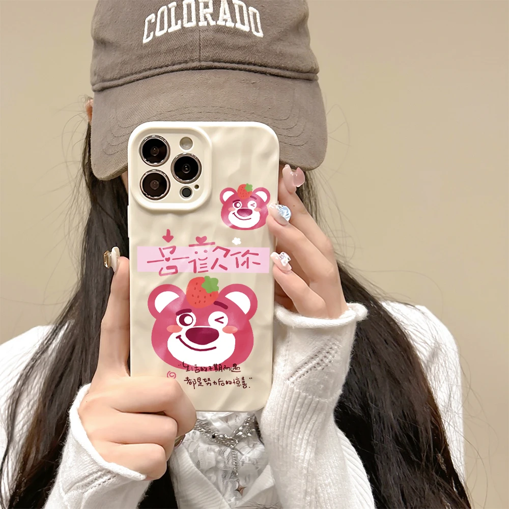 ZP喜欢你草莓熊适用iPhone苹果12pro手机壳A1864超薄15pro/8/xr潮