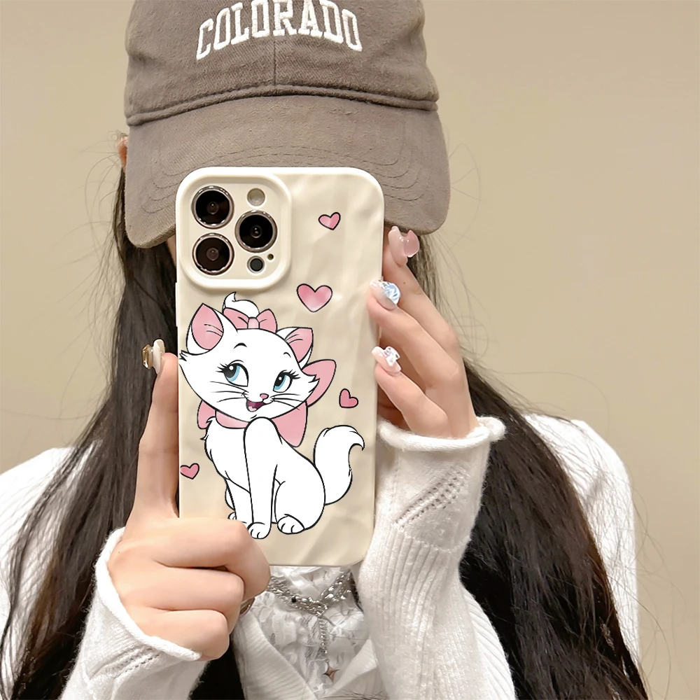 粉爱心玛丽猫适用iPhone苹果11手机壳15plus/11promax/x精孔防摔