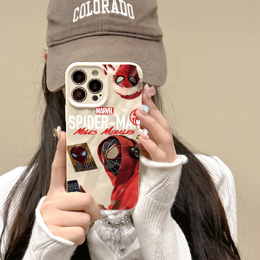 C卡通蜘蛛侠适用iPhone苹果8plus手机壳11/8/x高级感A1864网红潮