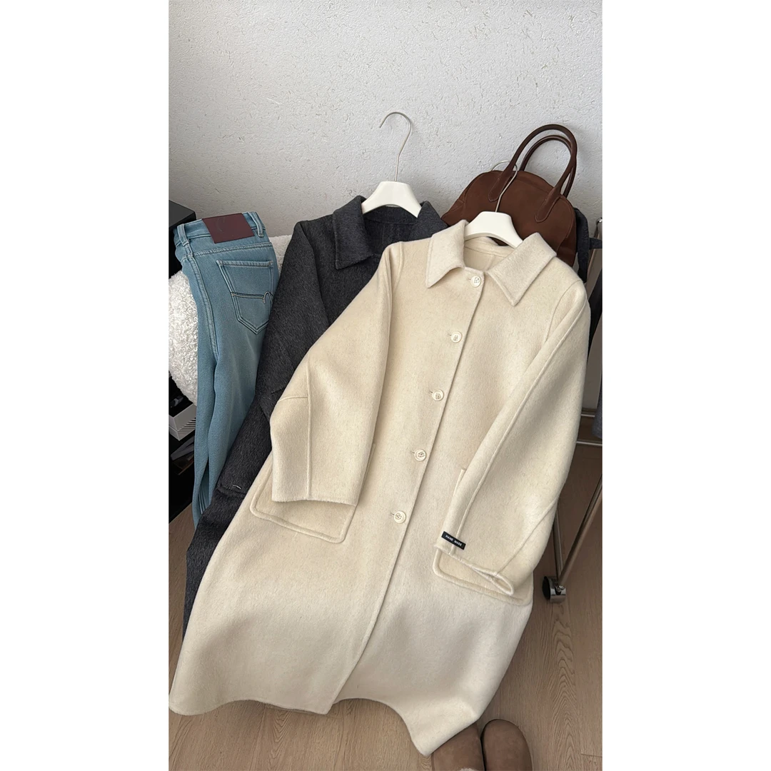 苏安家｜建构美学 惊艳你的冬日骆驼绒绵羊毛正肩设计感大衣外套